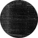 Round Abstract Gray Modern Rug, abs4397gry