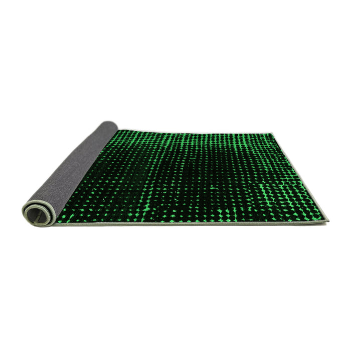 Sideview of Abstract Green Modern Rug, abs4397grn