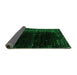 Sideview of Abstract Green Modern Rug, abs4397grn