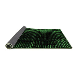 Sideview of Abstract Emerald Green Modern Rug, abs4397emgrn