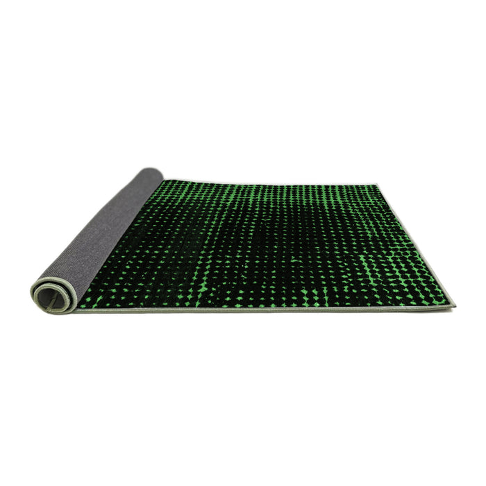 Sideview of Abstract Emerald Green Modern Rug, abs4397emgrn