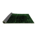 Sideview of Abstract Emerald Green Modern Rug, abs4397emgrn