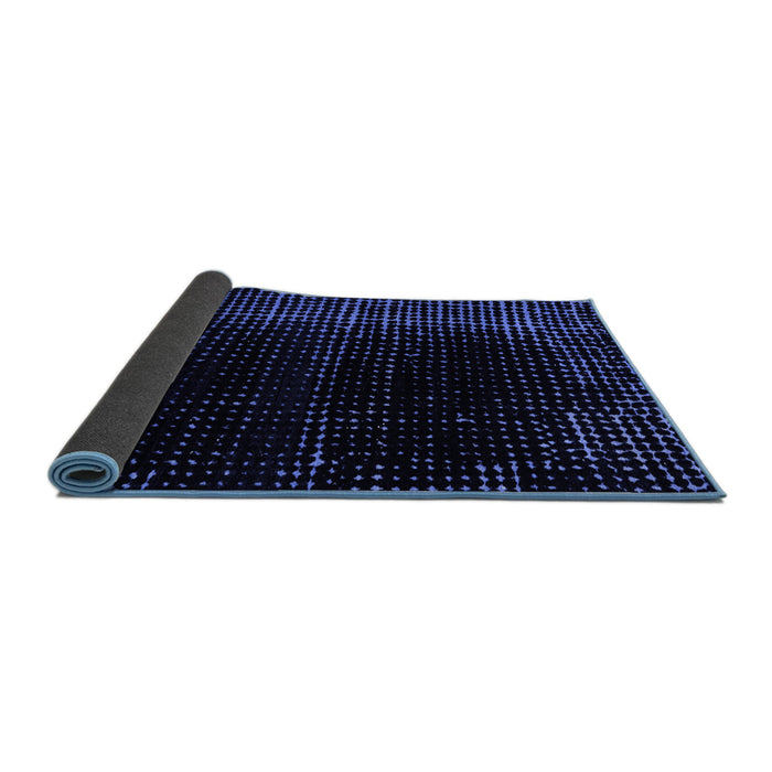 Sideview of Abstract Blue Modern Rug, abs4397blu