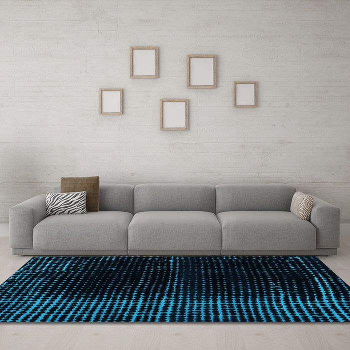 Machine Washable Abstract Light Blue Modern Rug in a Living Room, wshabs4397lblu