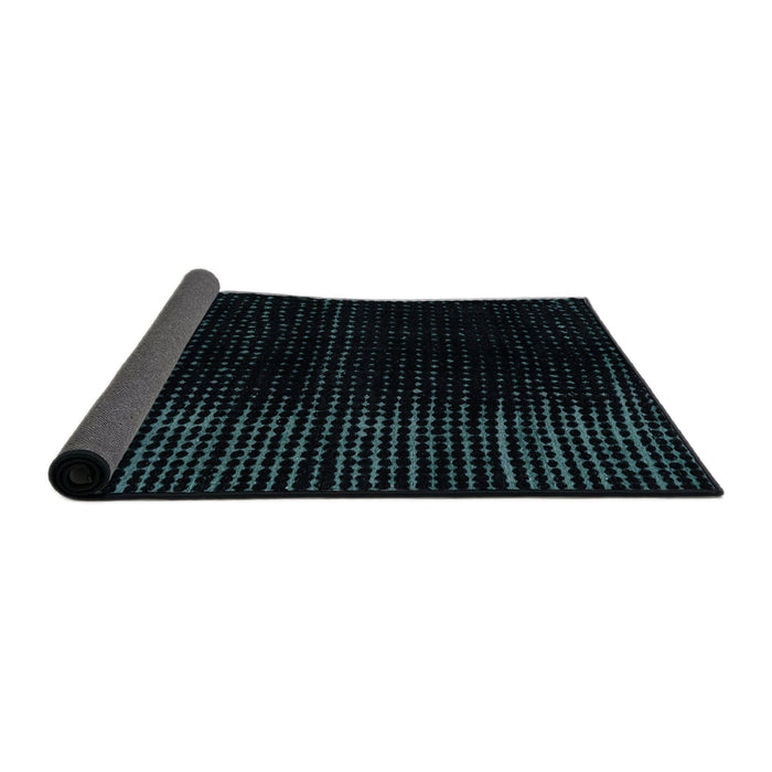 Sideview of Abstract Black Modern Rug, abs4398