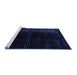 Sideview of Machine Washable Abstract Blue Modern Rug, wshabs4398blu