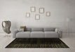 Machine Washable Abstract Brown Modern Rug in a Living Room,, wshabs4398brn