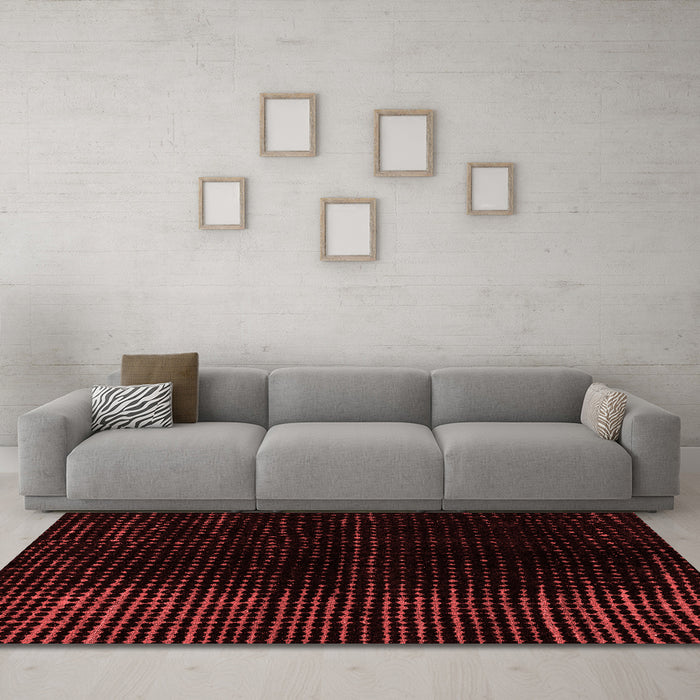 Modern Red Washable Rugs