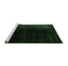 Sideview of Machine Washable Abstract Emerald Green Modern Area Rugs, wshabs4398emgrn