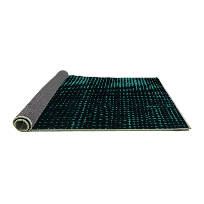 Sideview of Abstract Turquoise Modern Rug, abs4398turq