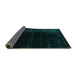 Sideview of Abstract Turquoise Modern Rug, abs4398turq