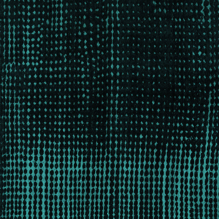 Square Abstract Turquoise Modern Rug, abs4398turq