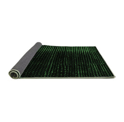 Sideview of Abstract Emerald Green Modern Rug, abs4398emgrn