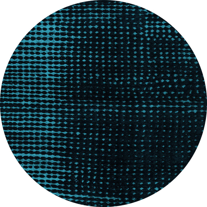 Round Machine Washable Abstract Light Blue Modern Rug, wshabs4398lblu