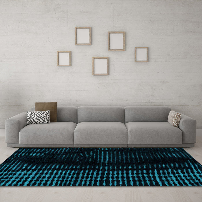 Machine Washable Abstract Light Blue Modern Rug in a Living Room, wshabs4398lblu