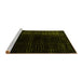 Sideview of Machine Washable Abstract Yellow Modern Rug, wshabs4398yw