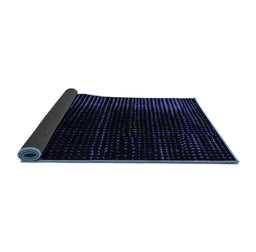 Sideview of Abstract Blue Modern Rug, abs4398blu