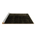 Sideview of Machine Washable Abstract Brown Modern Rug, wshabs4398brn