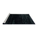 Sideview of Machine Washable Abstract Dark Slate Gray Green Rug, wshabs4399