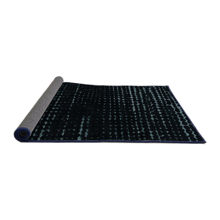 Sideview of Abstract Dark Slate Gray Green Modern Rug, abs4399