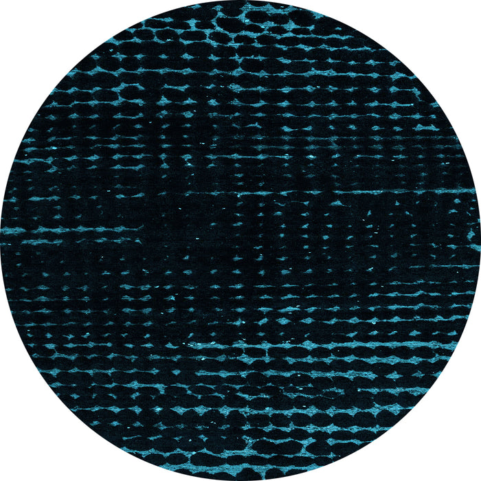 Round Machine Washable Abstract Light Blue Modern Rug, wshabs4399lblu
