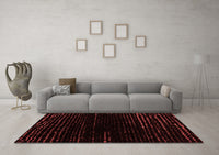 Machine Washable Abstract Red Modern Rug, wshabs4399red