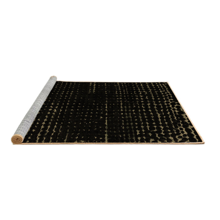 Sideview of Machine Washable Abstract Brown Modern Rug, wshabs4399brn