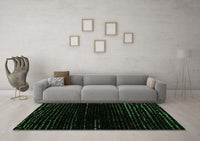 Machine Washable Abstract Emerald Green Modern Rug, wshabs4399emgrn