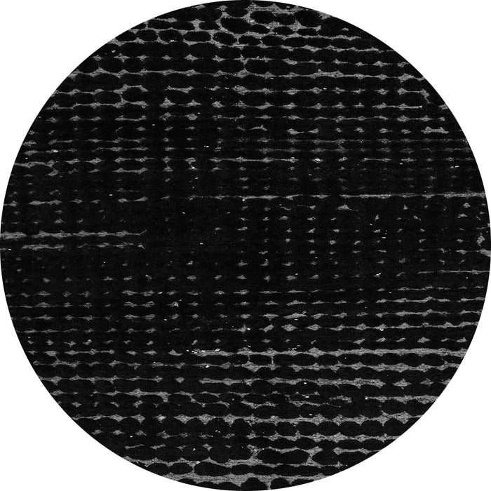 Round Machine Washable Abstract Gray Modern Rug, wshabs4399gry