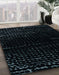 Abstract Dark Slate Gray Green Modern Rug in Family Room, abs4399