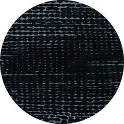 Round Abstract Dark Slate Gray Green Modern Rug, abs4399
