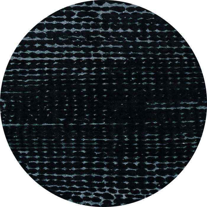 Round Abstract Dark Slate Gray Green Modern Rug, abs4399