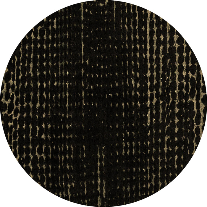Round Abstract Brown Modern Rug, abs4399brn