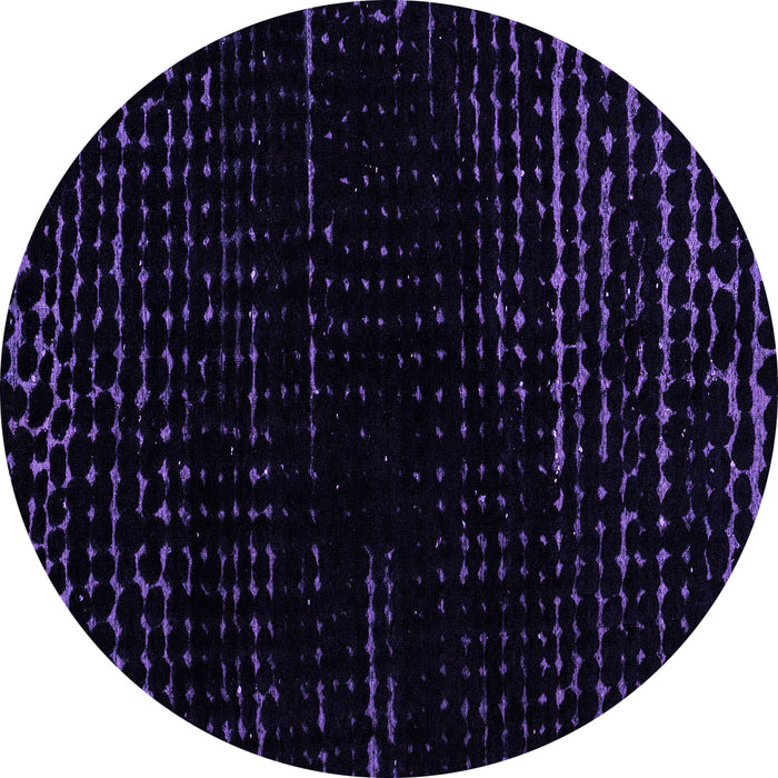 Round Abstract Purple Modern Rug, abs4399pur