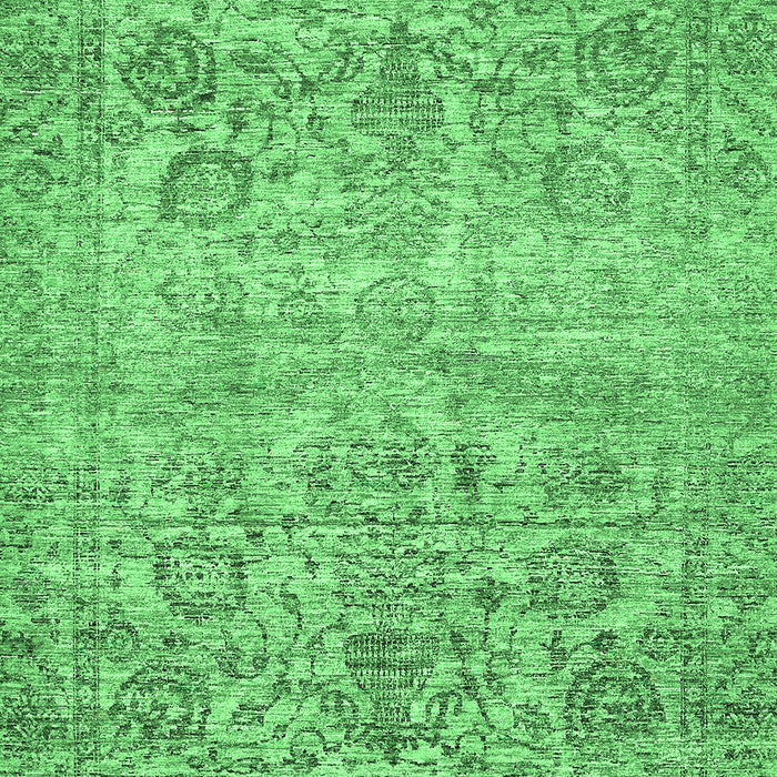 Machine Washable Oriental Emerald Green Traditional Area Rugs, wshabs439emgrn