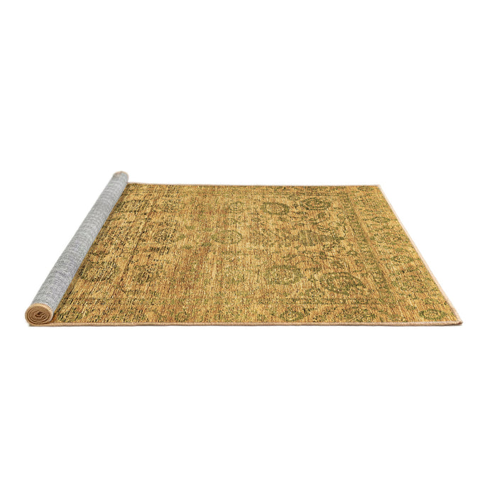 Sideview of Machine Washable Oriental Brown Traditional Rug, wshabs439brn