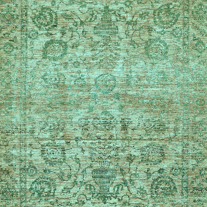 Machine Washable Oriental Light Blue Traditional Rug, wshabs439lblu