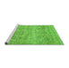 Sideview of Machine Washable Oriental Green Traditional Area Rugs, wshabs439grn