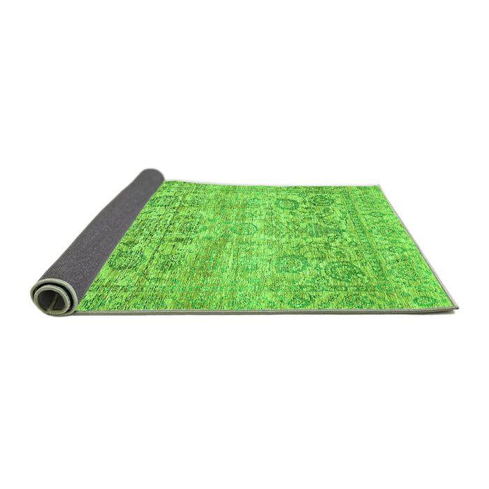 Sideview of Oriental Green Traditional Rug, abs439grn