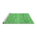 Sideview of Machine Washable Oriental Emerald Green Traditional Area Rugs, wshabs439emgrn