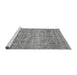 Sideview of Machine Washable Oriental Gray Traditional Rug, wshabs439gry