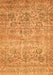 Machine Washable Oriental Orange Traditional Area Rugs, wshabs439org