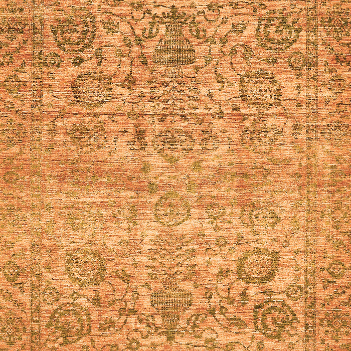 Machine Washable Oriental Orange Traditional Area Rugs, wshabs439org