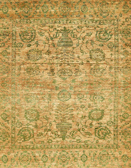 Abstract Golden Brown Yellow Oriental Rug, abs439