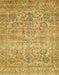 Abstract Golden Brown Yellow Oriental Rug, abs439