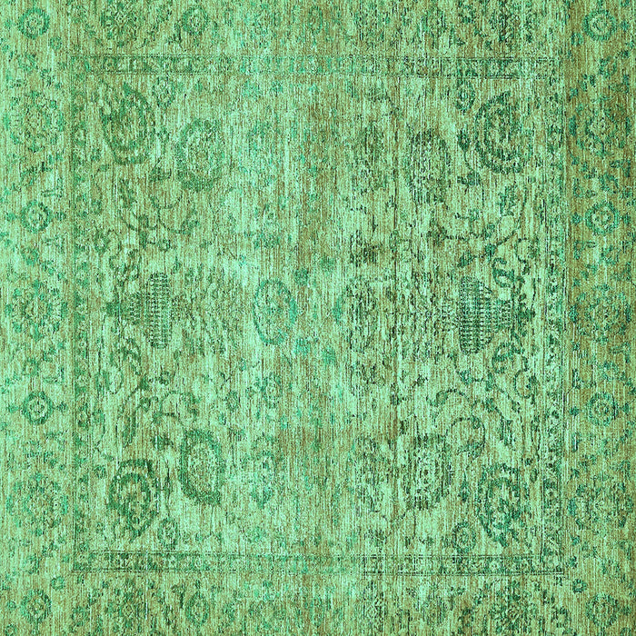 Square Oriental Turquoise Traditional Rug, abs439turq