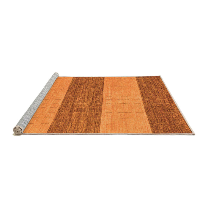 Sideview of Machine Washable Abstract Orange Modern Area Rugs, wshabs43org