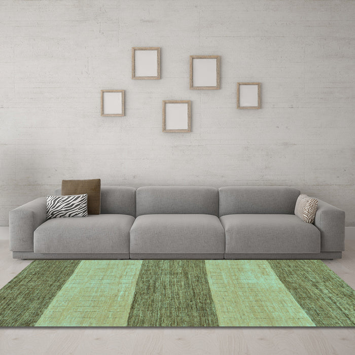 Machine Washable Abstract Light Blue Modern Rug in a Living Room, wshabs43lblu