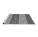 Sideview of Machine Washable Abstract Gray Modern Rug, wshabs43gry