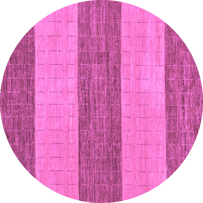 Round Machine Washable Abstract Purple Modern Area Rugs, wshabs43pur